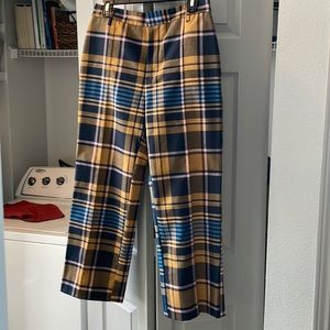 Urban Outfitters multi colored plaid pants with cropped fit. Size 8. $30 OBO